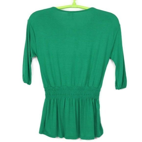 Old‎ Navy Shirt Top Blouse Tunic Green 3/4 Sleeve S Small - Picture 2 of 10